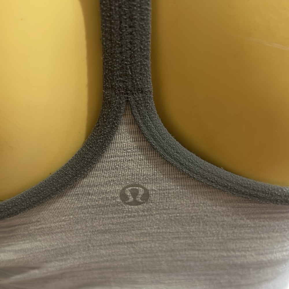 Gray LULULEMON Power Y Tank Top Size 6 - Picture 7 of 9